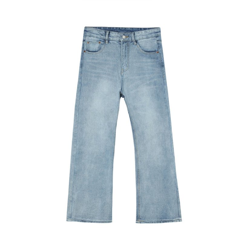 Trend Personlighet Rak Micro Trumpet Enfärgade Jeans Män