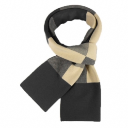 Vinterstickad Herrscarf Ny Cashmere Scarf Ull Färgmatchande