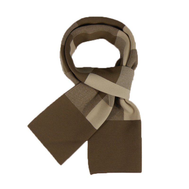 Vinterstickad Herrscarf Ny Cashmere Scarf Ull Färgmatchande