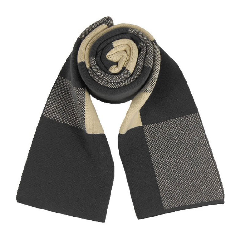 Vinterstickad Herrscarf Ny Cashmere Scarf Ull Färgmatchande