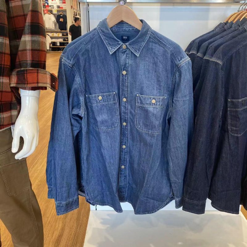 Hösten 2024 Nya Herrkläder Casual Fashion Denim Arbetskläder