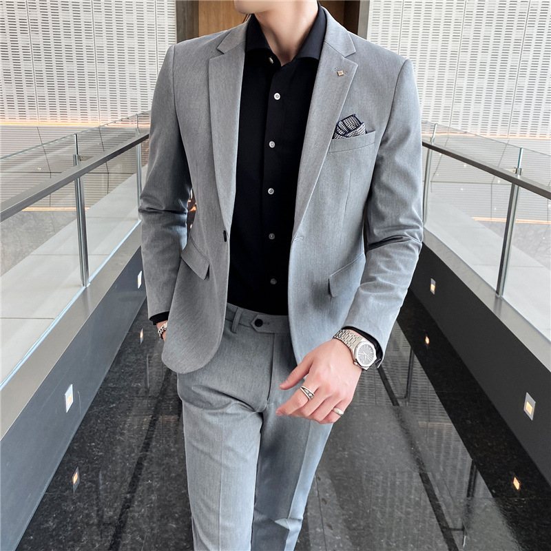 Kostymer För Män Kappa Slim Business Casual Professionell Formell