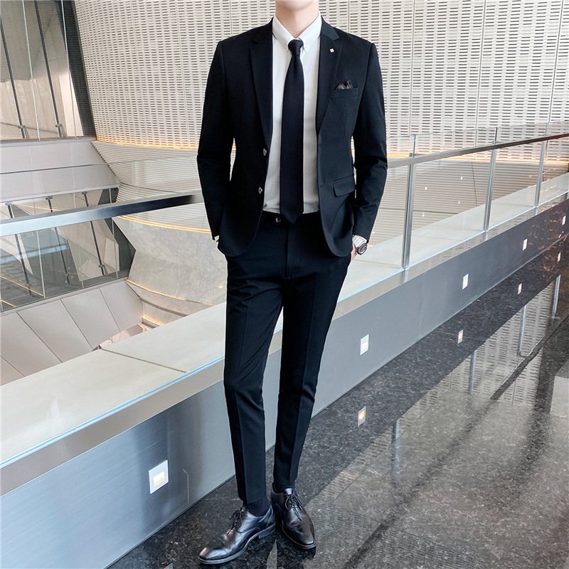 Kostymer För Män Kappa Slim Business Casual Professionell Formell