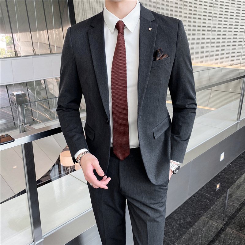 Kostymer För Män Kappa Slim Business Casual Professionell Formell