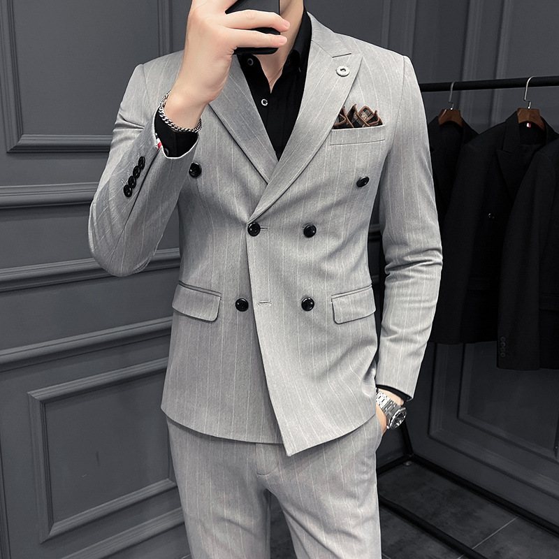 Män Slim Business Groomsmen Klänningar Kostymer Trend