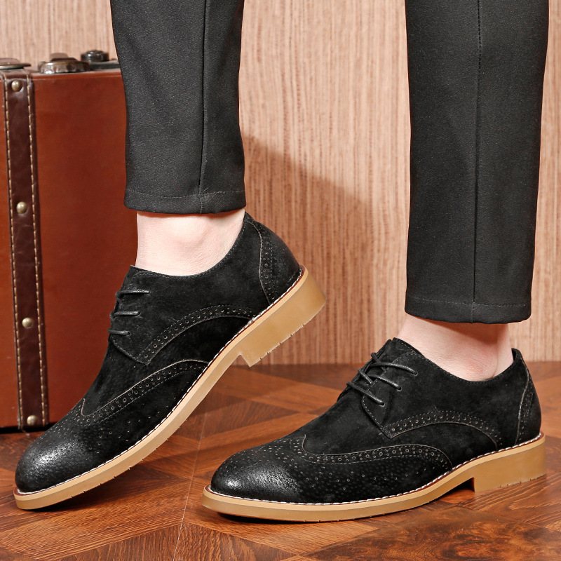 Chain New Carved Dress Shoes Trendiga Brogue Business Casual Retro Herrskor