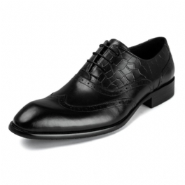 Läder Oxford Klänning Skor För Män Brogue Snidade Herrskor Business Dress Professionell