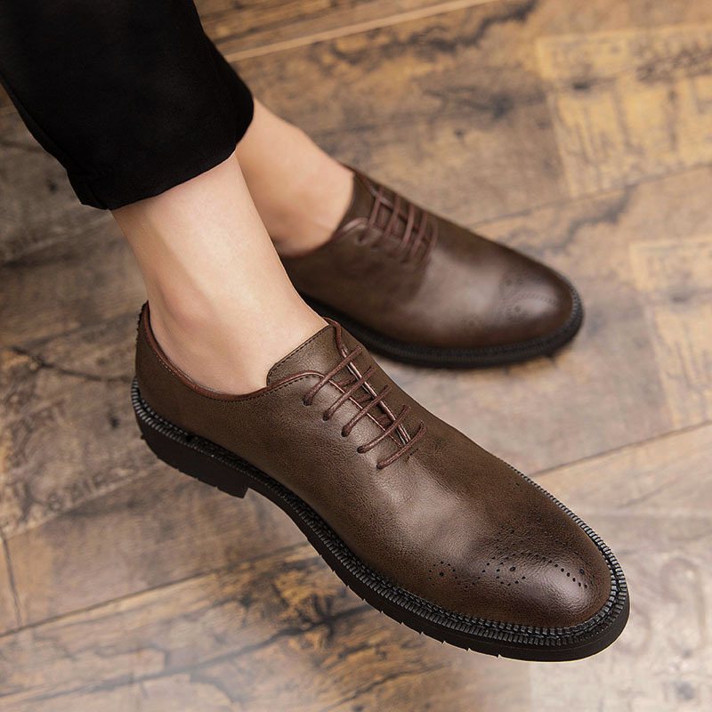 New Fashion Plus Size Formella Oxford Skor Herr Brogues Casual Dress Business Trendiga