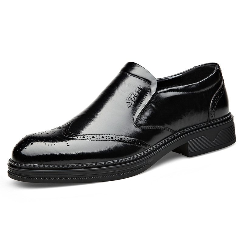 Ny Stil Ko Klänning Skor Herr Brogue Casual Mode Snörning Fötter Bekväma Andningsbara Business Dress