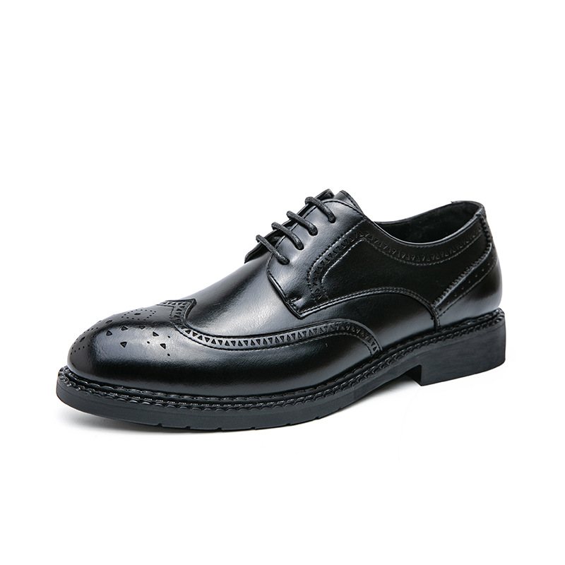 Nya Herrklänningsskor Herr 38-45 Storlek Business Casual Mjuk Botten Herrklänning Skor Brogue Bröllopsskor