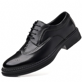 Våren Business Casual Dress Klänning Skor Herr Läder Brogue Herrskor