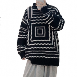 Herrtröja Cardigan Tjock Stickat Ytterplagg Modejacka Varm Trend