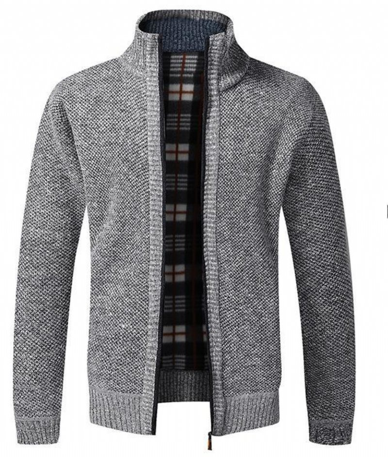 Herrtröja Jacka Lös Casual Stickad Cardigan Trend