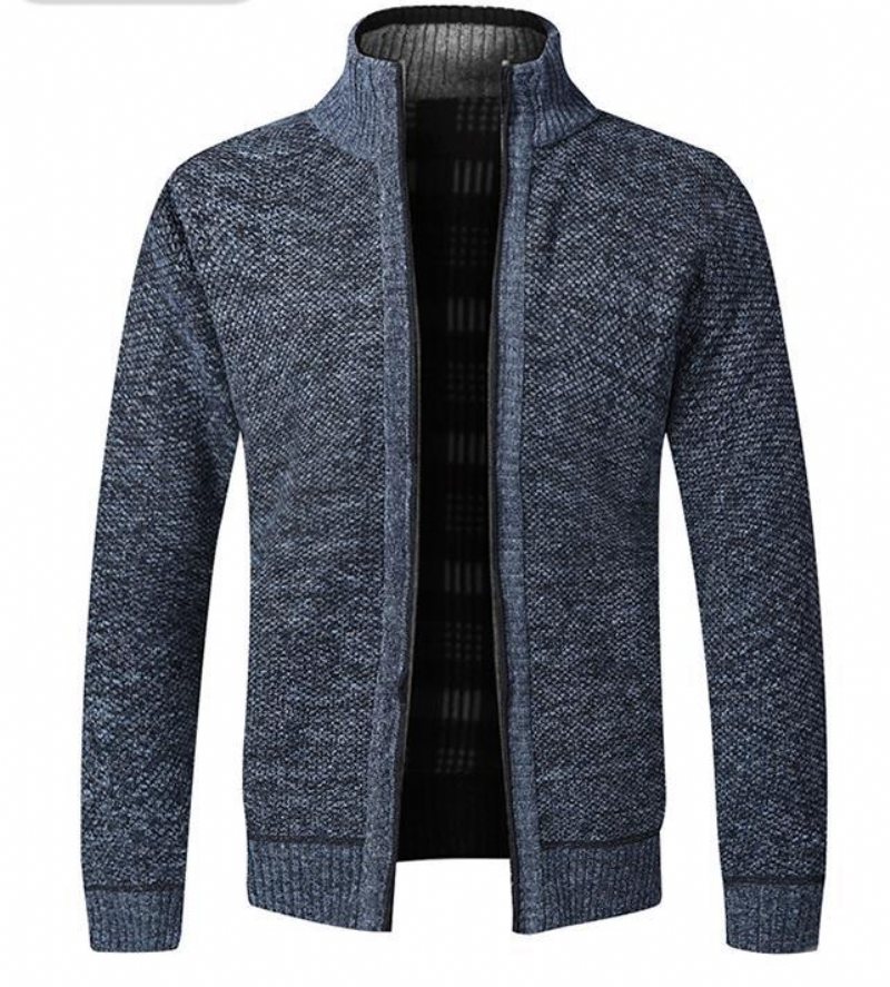 Herrtröja Jacka Lös Casual Stickad Cardigan Trend