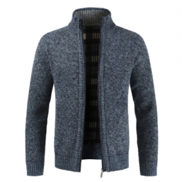 Herrtröja Jacka Lös Casual Stickad Cardigan Trend