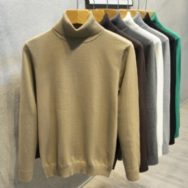 Skjortkrage Falsk Tvådelad Tröja Herr Långärmad Casual Stickad Business Inner Pullover