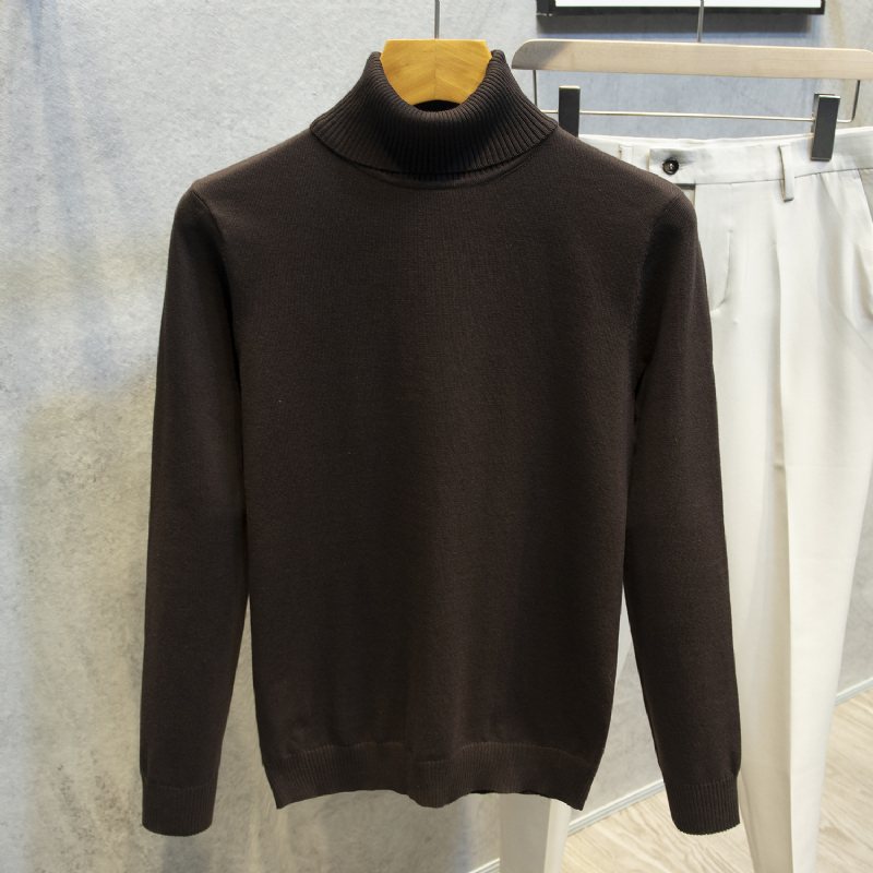 Skjortkrage Falsk Tvådelad Tröja Herr Långärmad Casual Stickad Business Inner Pullover