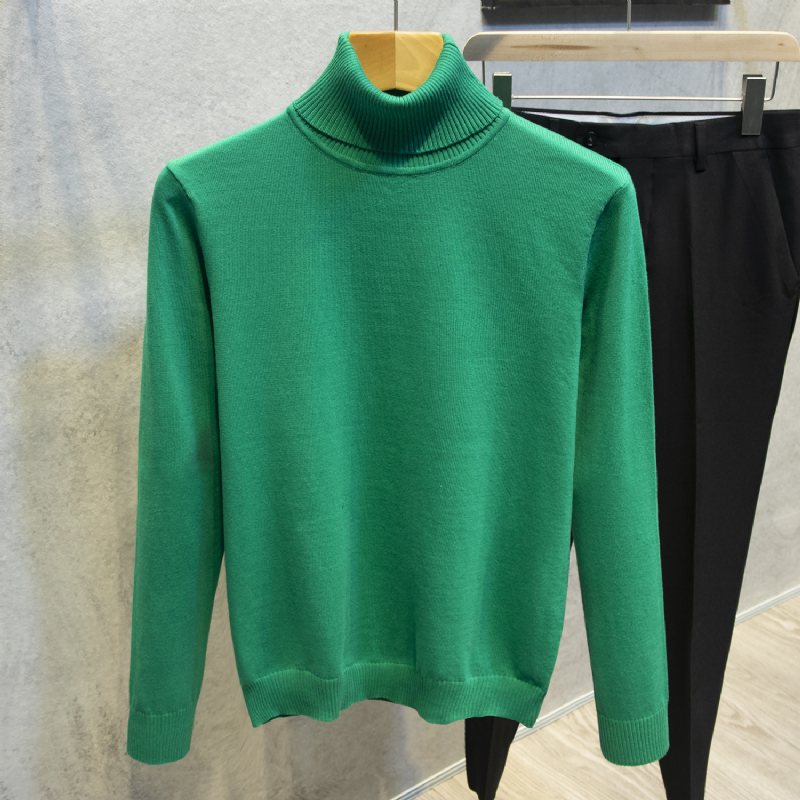 Skjortkrage Falsk Tvådelad Tröja Herr Långärmad Casual Stickad Business Inner Pullover