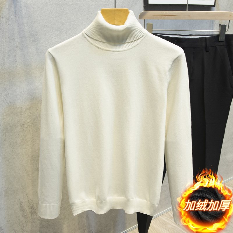 Skjortkrage Falsk Tvådelad Tröja Herr Långärmad Casual Stickad Business Inner Pullover