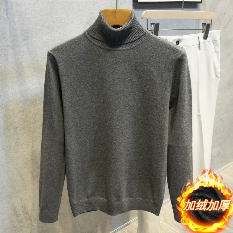 Skjortkrage Falsk Tvådelad Tröja Herr Långärmad Casual Stickad Business Inner Pullover