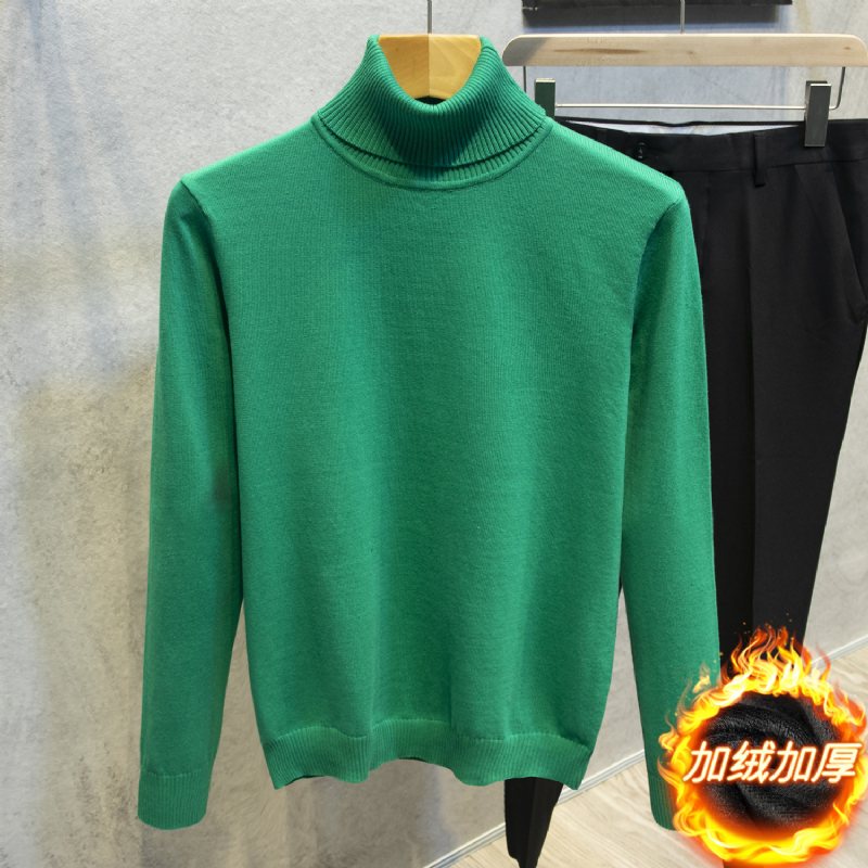 Skjortkrage Falsk Tvådelad Tröja Herr Långärmad Casual Stickad Business Inner Pullover