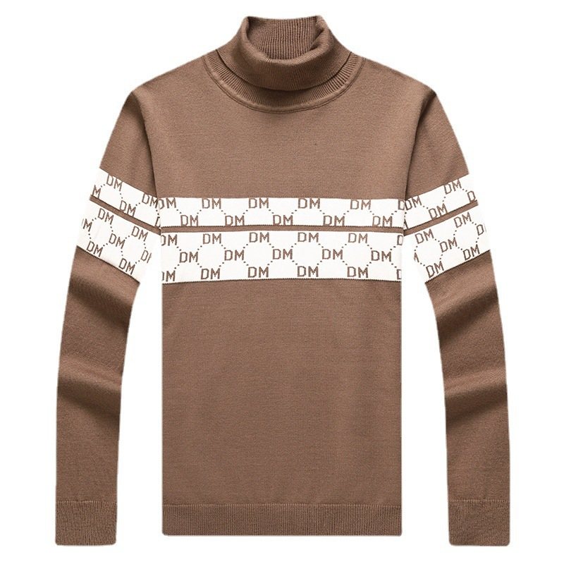 Tjock Polotröja Herrtröja Casual Warm Knit