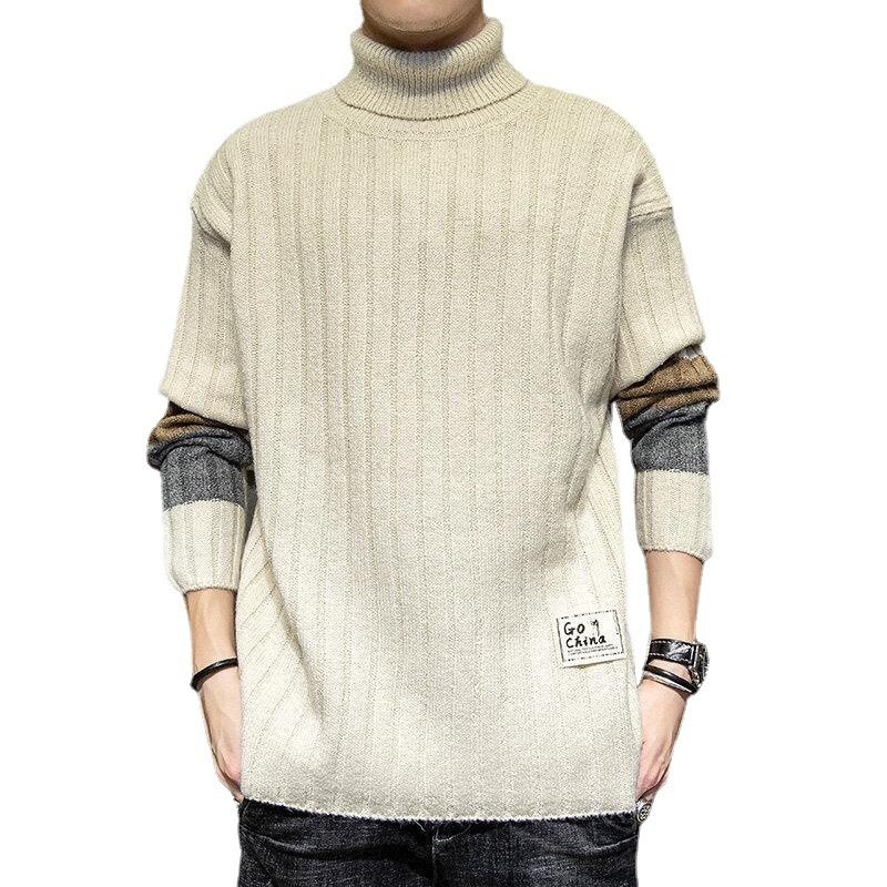 Trikå För Män Mode Casual Trend Lapel Sweater 2024