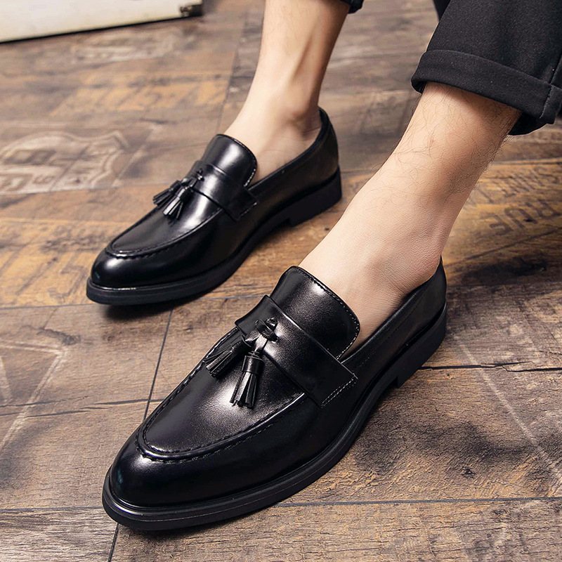 Brogue Skor Herrskor Slip-on Andas Trendig Ungdom Business Casual Klänning Spetsiga Ärtor