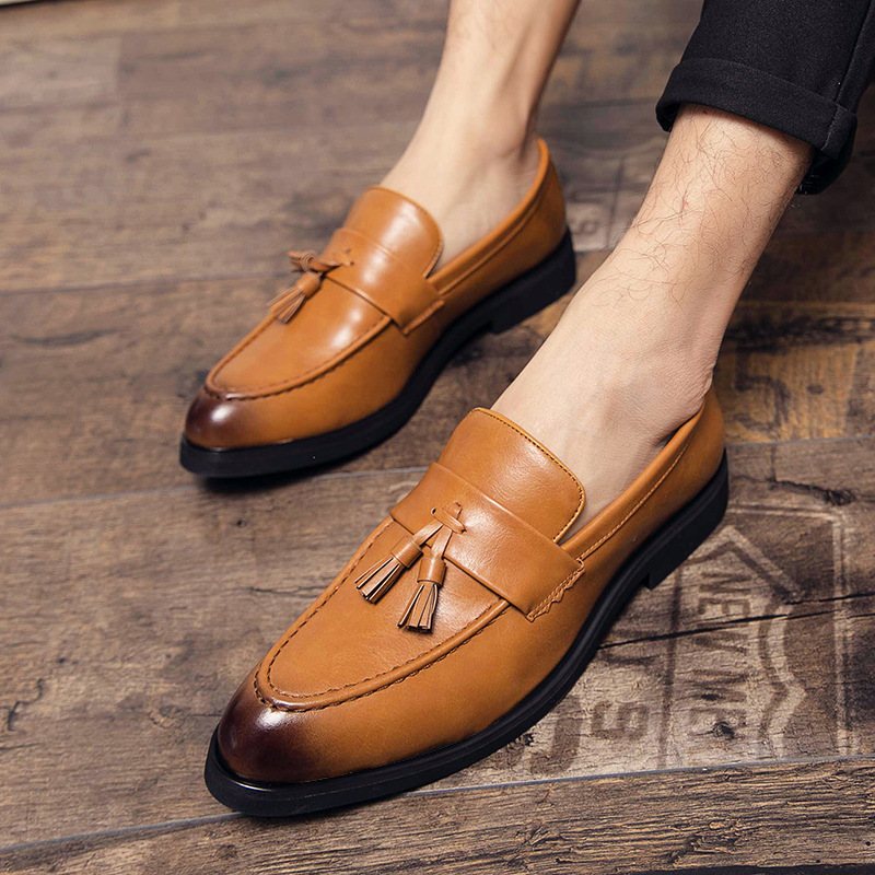 Brogue Skor Herrskor Slip-on Andas Trendig Ungdom Business Casual Klänning Spetsiga Ärtor