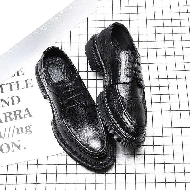 Brogue Skor Herrskor Trendiga Casual Business Formell Klänning Herr Andas Svart Px78-g