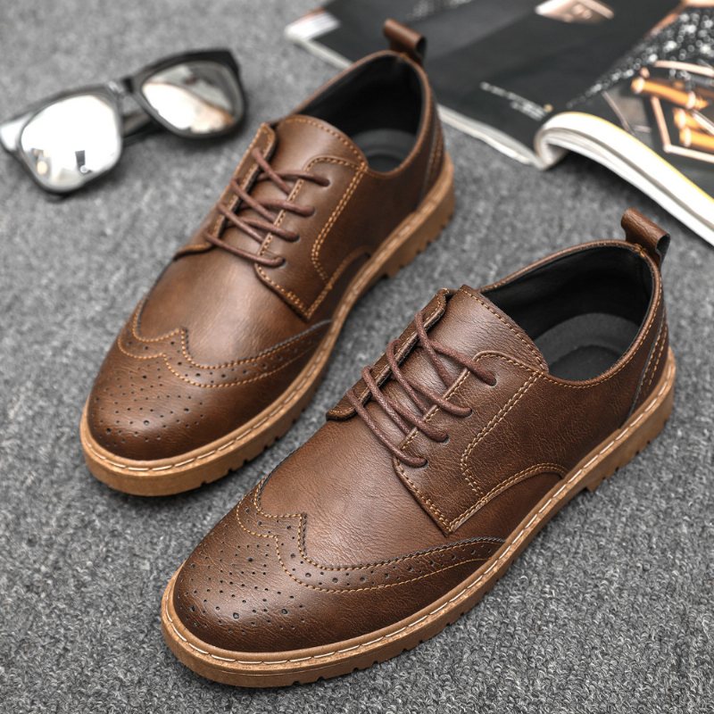 Casual Dress Skor Herr Vår Nya Brogue Retro Sneakers Trend Verktyg