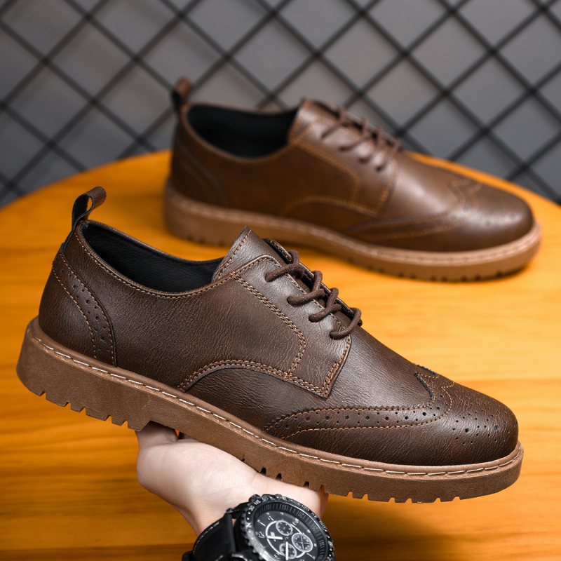 Casual Dress Skor Herr Vår Nya Brogue Retro Sneakers Trend Verktyg