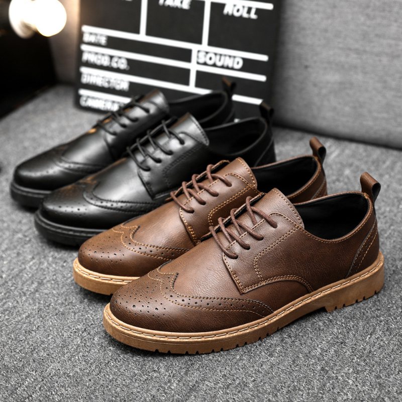 Casual Dress Skor Herr Vår Nya Brogue Retro Sneakers Trend Verktyg