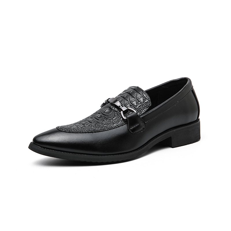 Herrskor Casual Slip-on Business Dress Klänning Skor Spetsig Tå Andas Frisyr Brogue