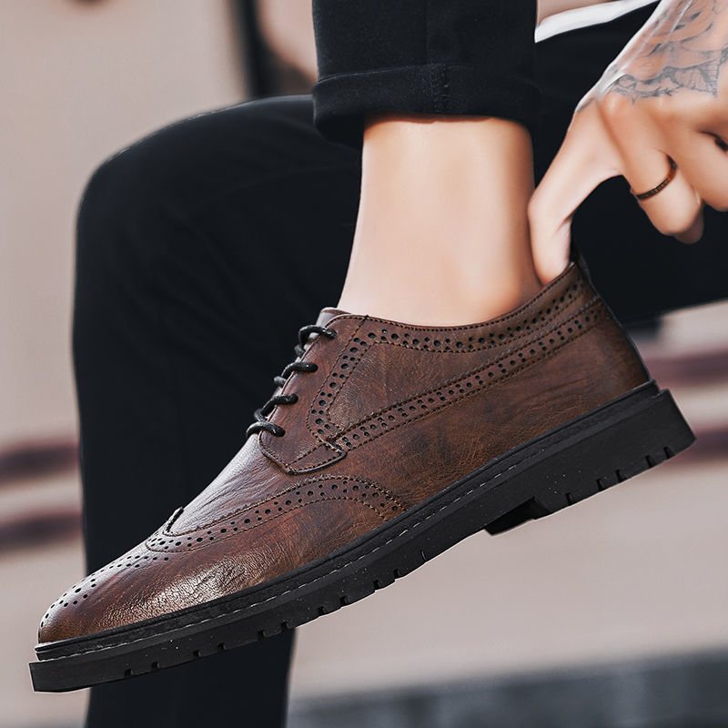 Nya Herrskor Martin Skor Herr Brogue Trendiga Casual Dress