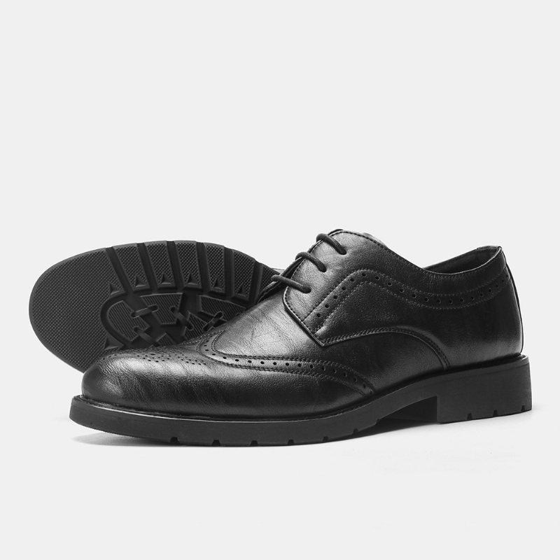 Plus Size Herr Brogues Business Skor Bekväma Mockasin Klassisk Klänning Graverade Derby