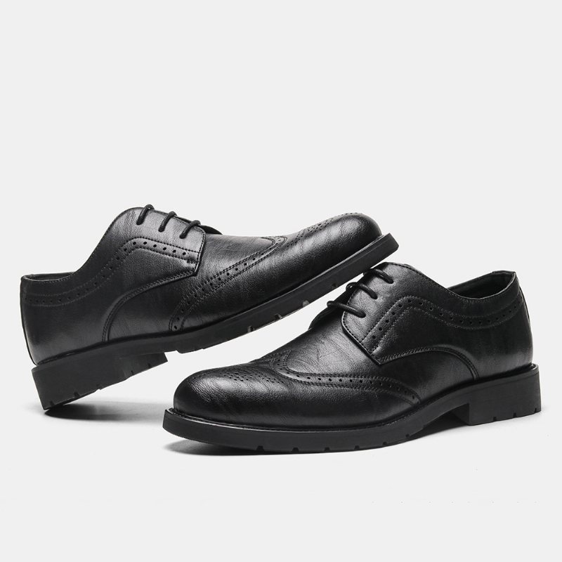 Plus Size Herr Brogues Business Skor Bekväma Mockasin Klassisk Klänning Graverade Derby