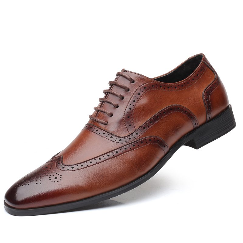 Stor Storlek Klänning Skor Hane 47 48 45 46 Business Herr Brogue Sommar Casual Läder