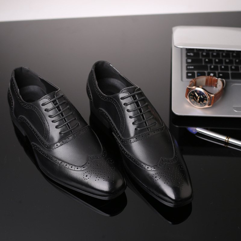 Stor Storlek Klänning Skor Hane 47 48 45 46 Business Herr Brogue Sommar Casual Läder