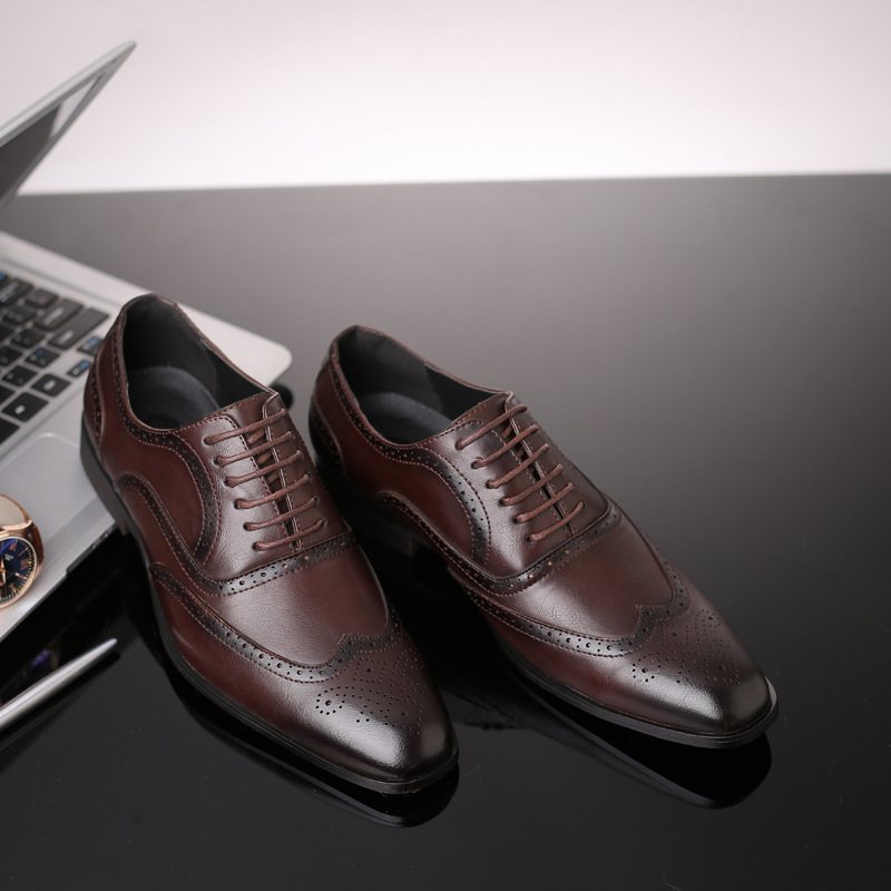 Stor Storlek Klänning Skor Hane 47 48 45 46 Business Herr Brogue Sommar Casual Läder