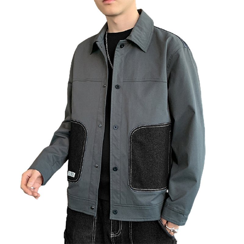 2024 Lapel Jacka Män Slim Fit Casual Tunn Kappa