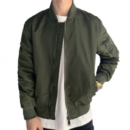 Herrjacka Enfärgad Army Green Casual Wearable