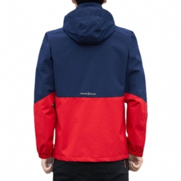 Herrjacka New Thin Coat Jacka Color Block Hood Casual