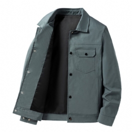 Herrjackor Lapel Casual Trenchcoats