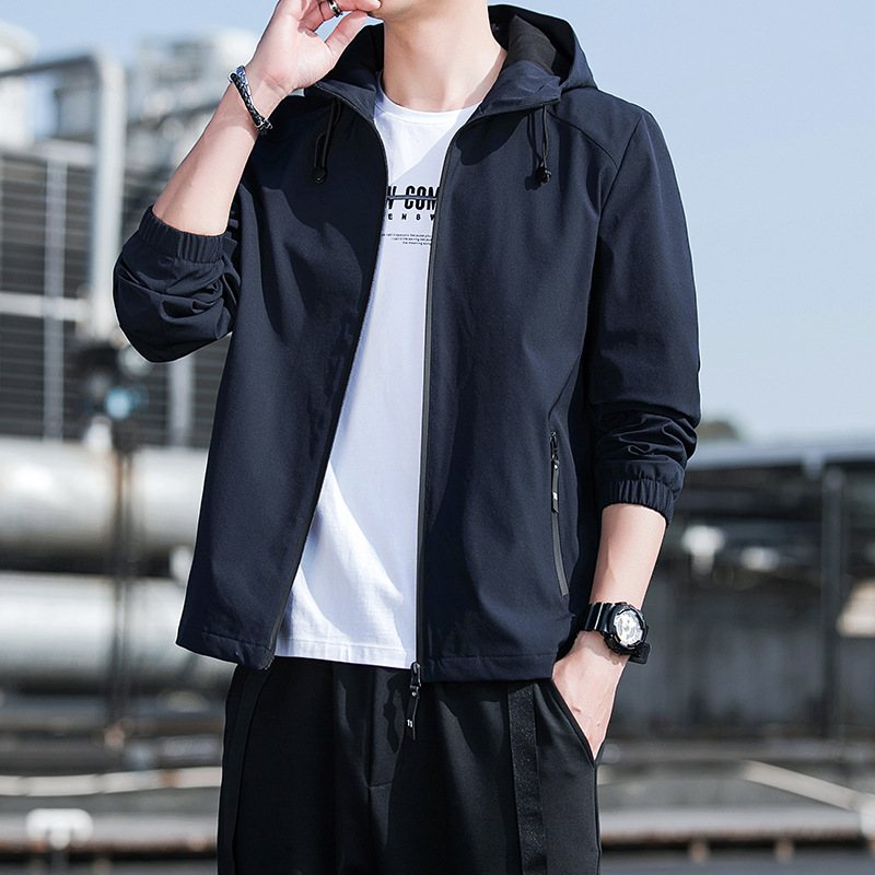 Herrjackor Slim Fit Casual Hooded Warm