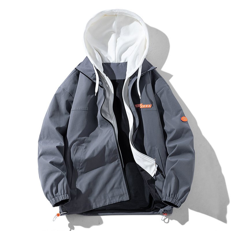 Jacka Herrjacka Falsk Tvådelad Trend Casual Hooded