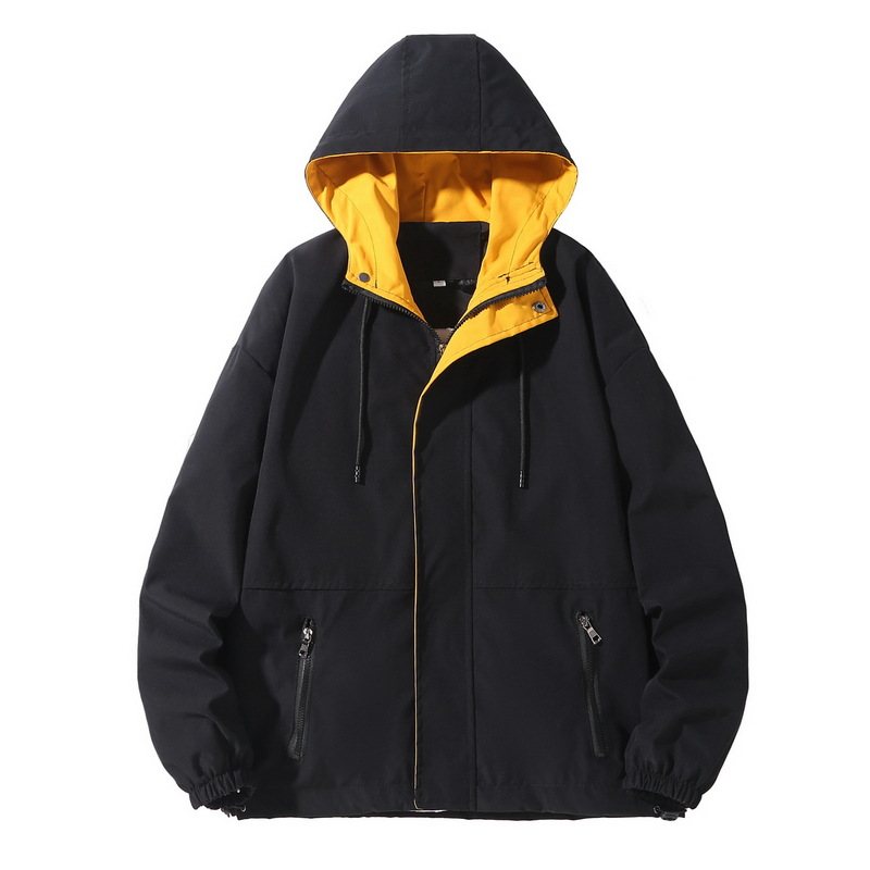 Män Casual Jackor Mode Trend Hooded Coats Cargo