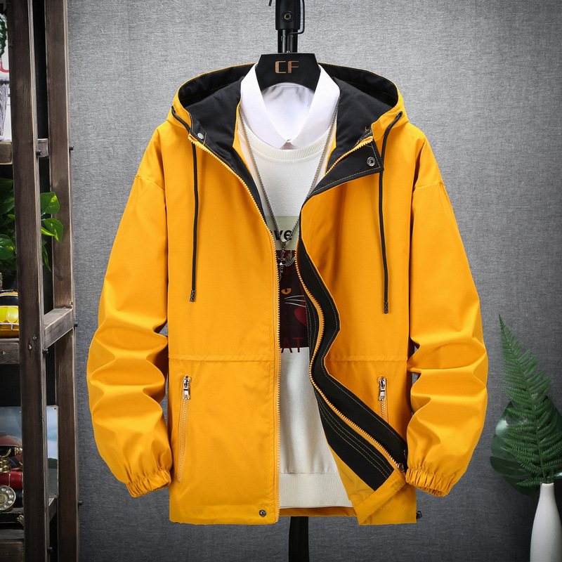 Män Casual Jackor Mode Trend Hooded Coats Cargo