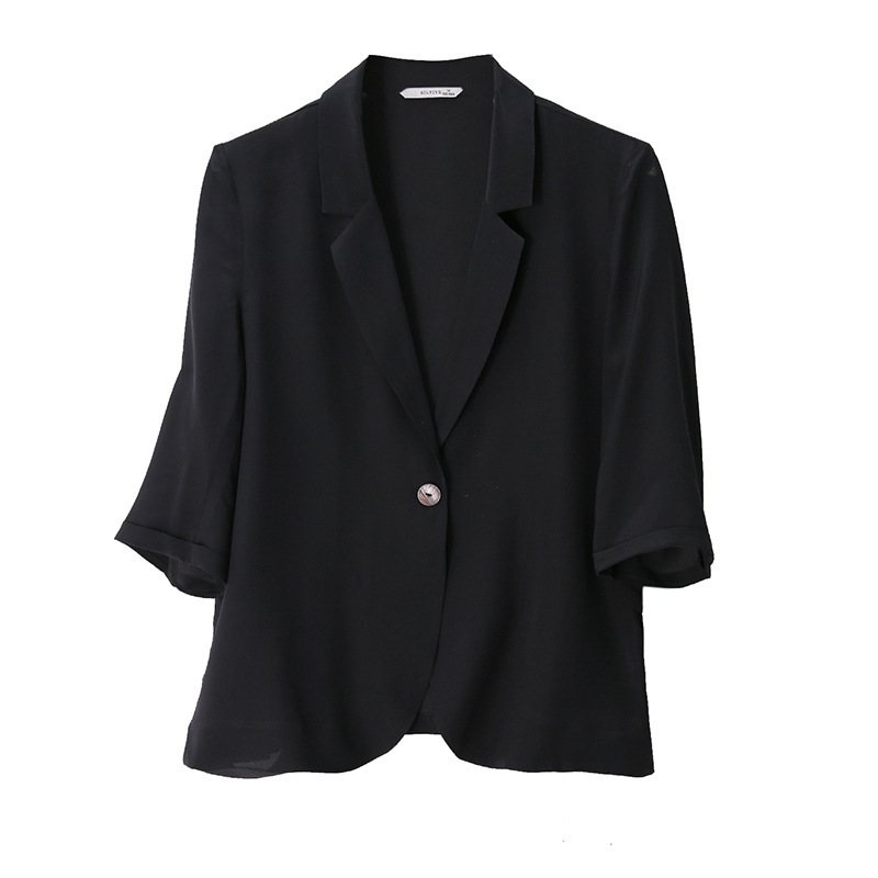 Black Blazers Cropped Dam Jacka Elegance