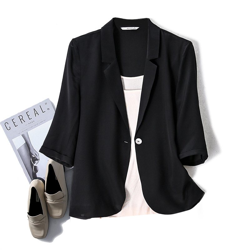 Black Blazers Cropped Dam Jacka Elegance